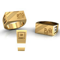 10KT Custom Rectangular Ring